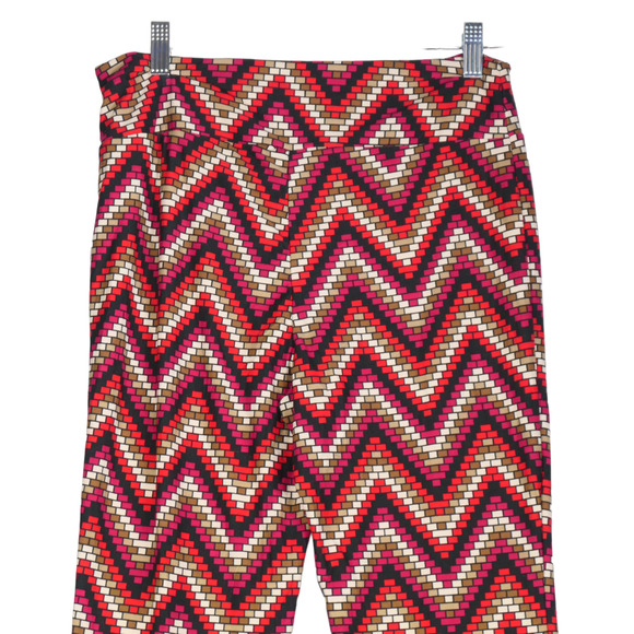 NEW Lounge Pants Womens M Juniors L Chevron 70's 80's Boho High Rise Flare Leg - Picture 6 of 8